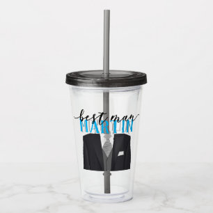 Verre En Acrylique L'eau et boissons bleues et noires de Bestman