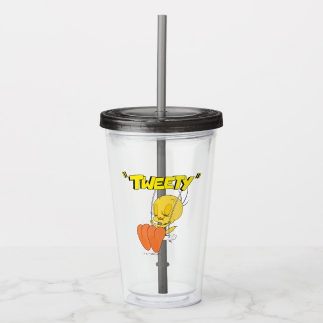 Verre En Acrylique Les rires rétro de LOONEY TUNES™| TWEETY™ (Devant)