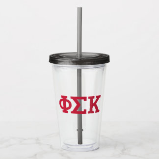 Verre En Acrylique Lettres Phi Sigma Kappa