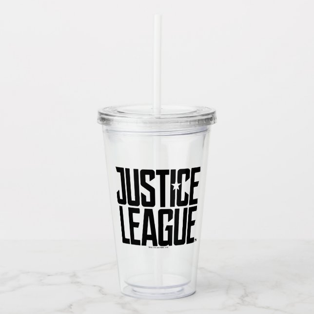 Verre En Acrylique Ligue de Justice | Logo de la Justice League (Devant)