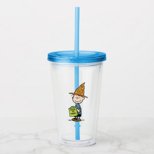 Verre En Acrylique Linus des Peanuts en sorcier pour Trick Or Treat