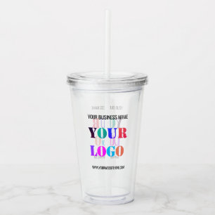 Verre En Acrylique Logo de l'entreprise personnalisée Texte Professio