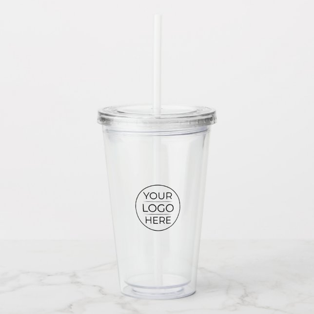 Verre En Acrylique Logo de marque d'entreprise moderne  (Devant)