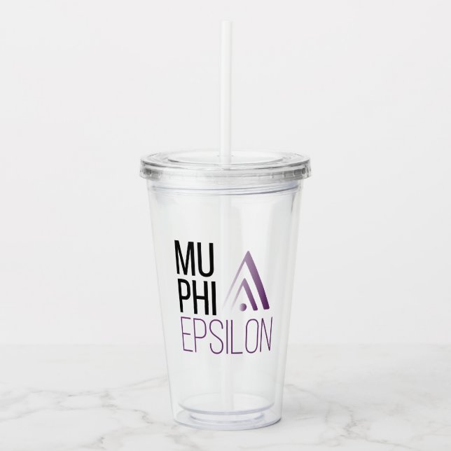 Verre En Acrylique Logo de Mu Phi Epsilon (Devant)