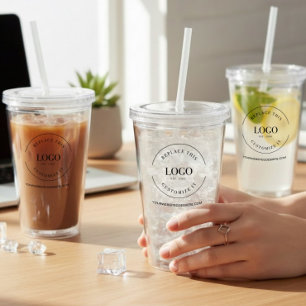 Verre En Acrylique Logo et site web d'entreprise personnalisé minimal