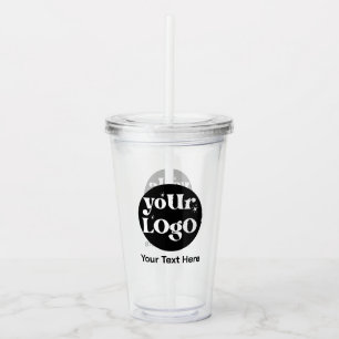 Verre En Acrylique Logo minimaliste et commerce de texte