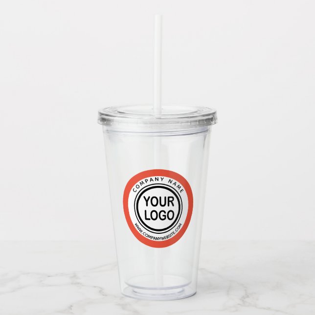 Verre En Acrylique Logo promotionnel personnalisé (Devant)
