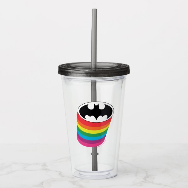 Verre En Acrylique Logo Rainbow de Batman (Devant)