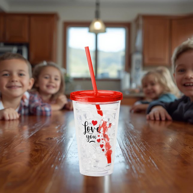 Verre En Acrylique Love You Acrylic Tumbler (Créateur téléchargé)