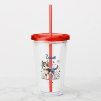 Verre En Acrylique Lunar Cub - Baby Wolf Tumbler
