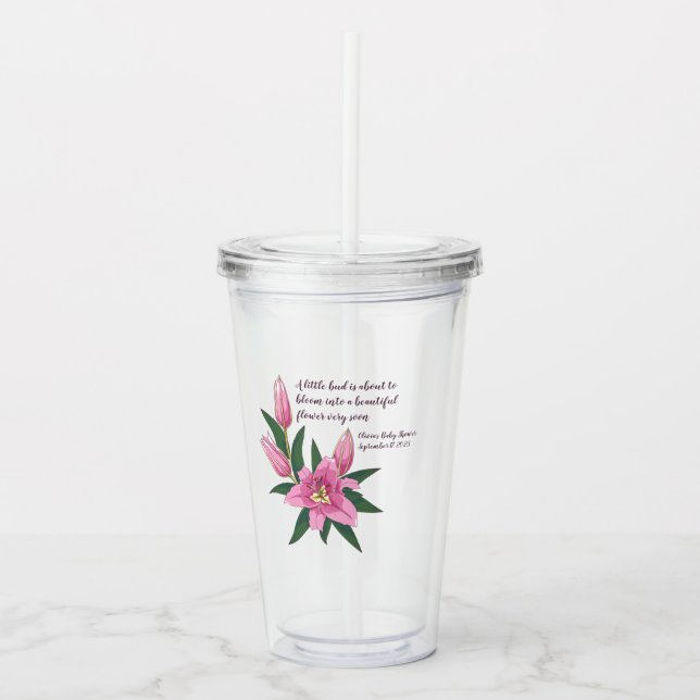 Verre En Acrylique Lys rose clair (Devant)