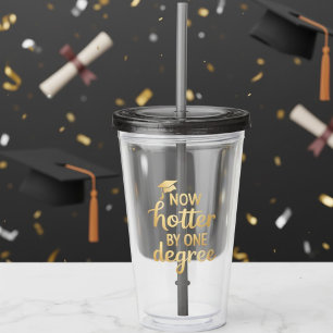 Verre En Acrylique Maintenant plus chaud d'un degré Black Gold Gradua