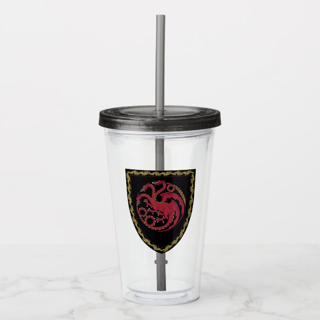 Verre En Acrylique MAISON DU DRAGON | Maison Targaryen Crest (Devant)