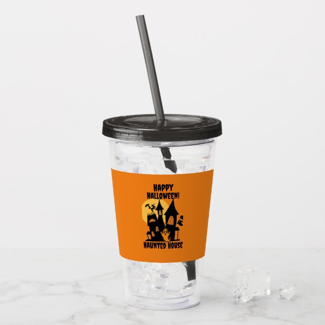 Verre En Acrylique Maison hantée Halloween  (Devant glace)