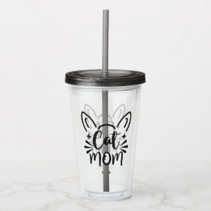 Verre En Acrylique Maman de chat