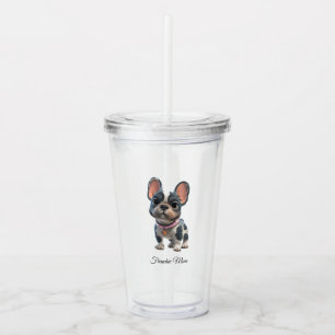 Verre En Acrylique Maman French Bulldog Frenchie 
