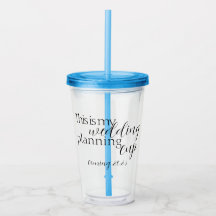 Mariage de planification tasse à tumbler