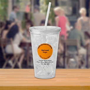 Verre En Acrylique Marque de commerce d'entreprise orange rond sur go