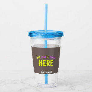 VERRE EN ACRYLIQUE MARQUE VÉRIFIÉE DE CAFÉ MODERNE ET PERSONNALISABLE
