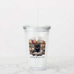 Verre En Acrylique Meow Est Le Moment De Toucher Les Livres