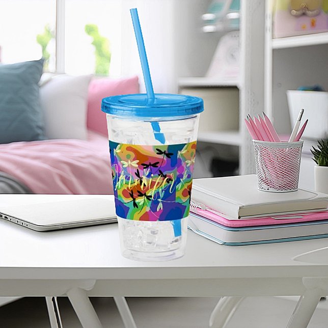 Verre En Acrylique Mod libellules personnalisées   (Créateur téléchargé)
