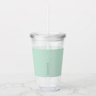 Verre En Acrylique Monogramme de flux couleur Minty Parleur acrylique
