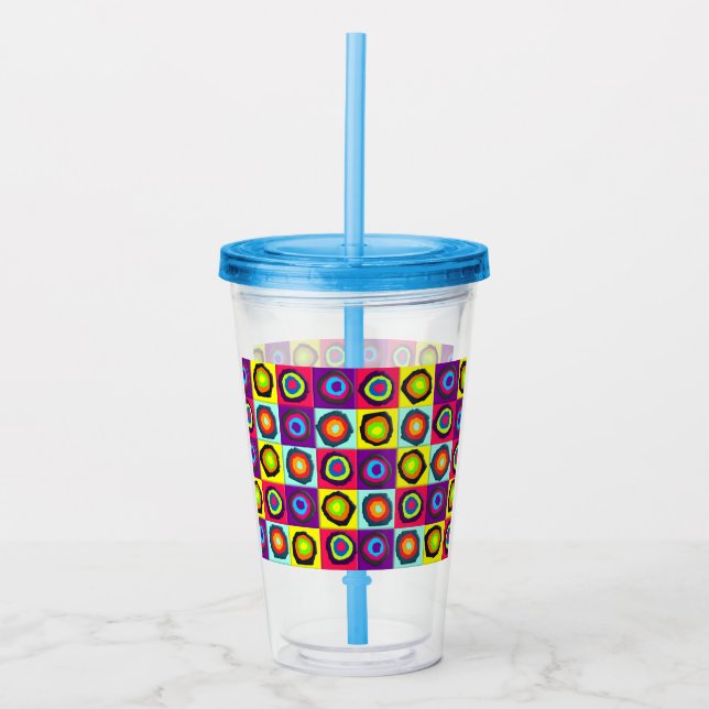 Verre En Acrylique motif de cercles  (Devant)