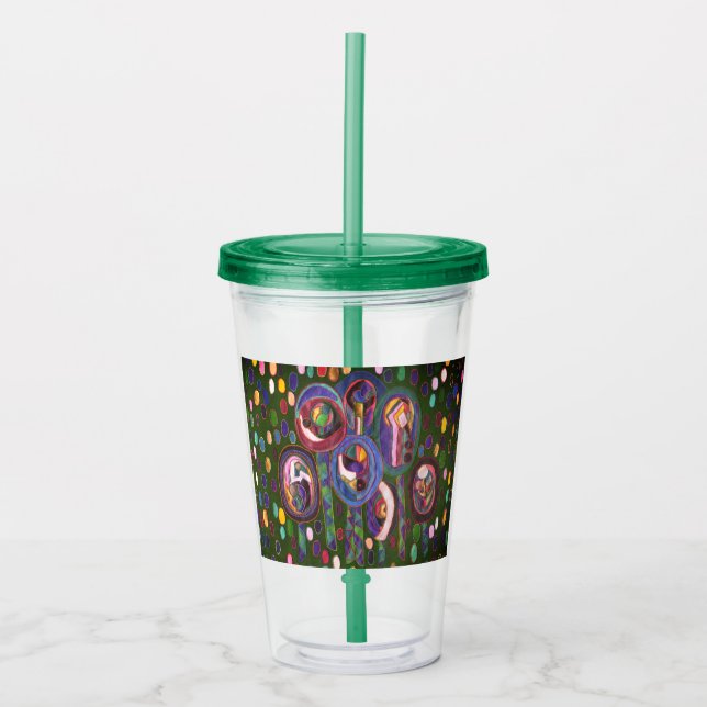 Verre En Acrylique Motif ovale (Devant)