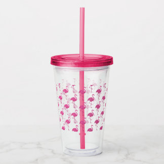 Verre En Acrylique Motif rose tropical de Flamants roses