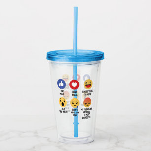 Verre En Acrylique Musique Emojis
