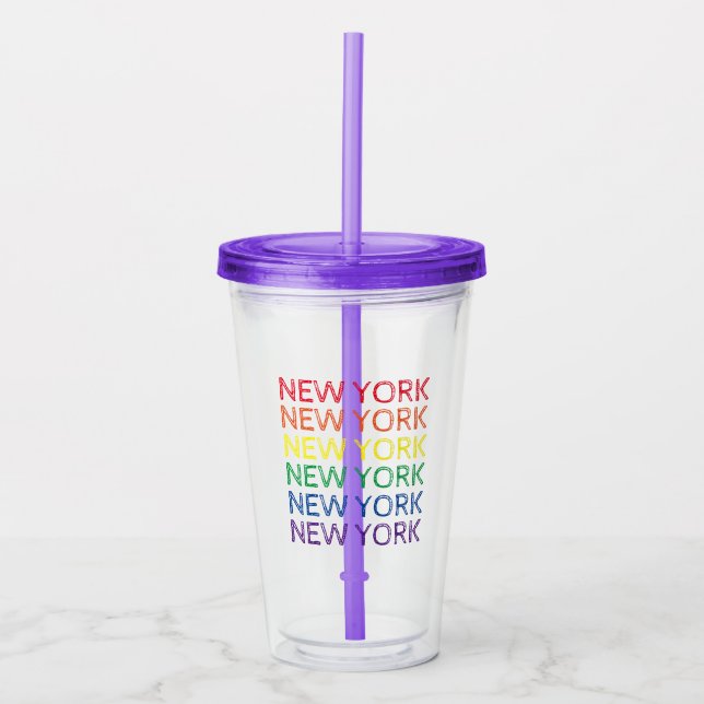 Verre En Acrylique New York City Rainbow Gay pride LGBT NYC
