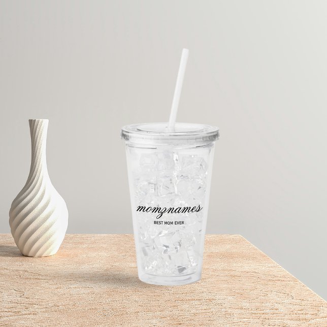 Verre En Acrylique Nom de la calligraphie personnalisée de la meilleu (Créateur téléchargé)