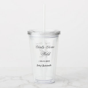 Verre En Acrylique Nom de la fête de bachelorette Girls Gone Wild dat