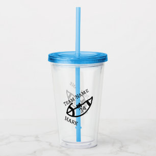 Verre En Acrylique nom de l'équipe ajouter nom du joueur date sports