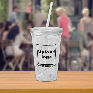 Verre En Acrylique Nom et logo de l'entreprise   Tumbler en acrylique