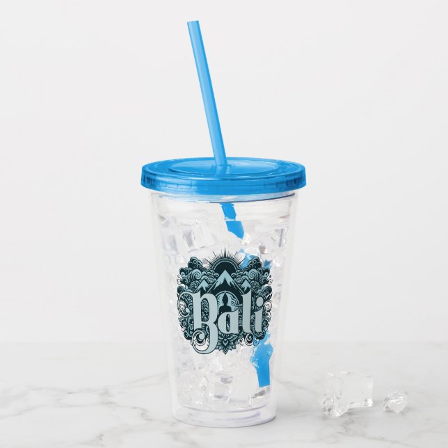 Verre En Acrylique Nom personnalisé Bali (Devant glace)