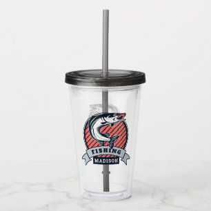 Verre En Acrylique Nom personnalisé Fisher tumblers