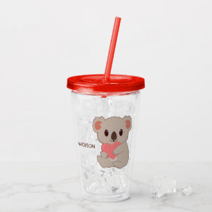 Verre En Acrylique Nom personnalisé Love Koala