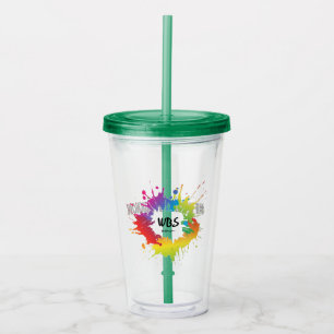 Verre En Acrylique Nous Avons Bleu Soca Fete Cup Avec Logo Couleur