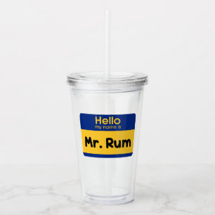 Verre En Acrylique Nous Avons Bleu Soca "Mr Rum" Coupe Fete - V1