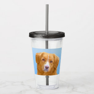 Verre En Acrylique Nouvelle-Écosse Peinture de chien pour l'essayeur