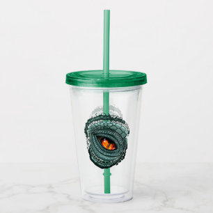 Verre En Acrylique Œil de prédateur reptile primitif