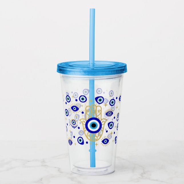 Verre En Acrylique Oeil malin de Hamsa (Devant)