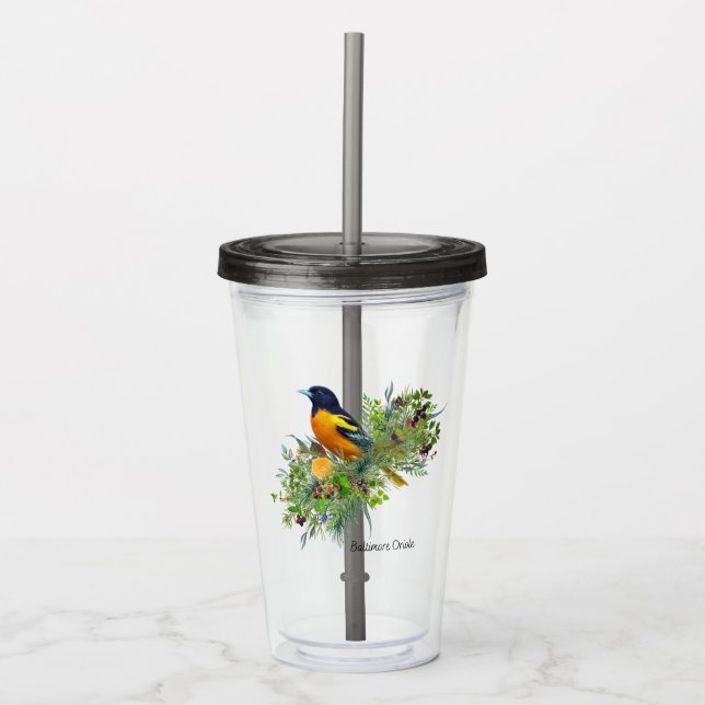 Verre En Acrylique Oiseau Tumbler Baltimore Oriole (Devant)