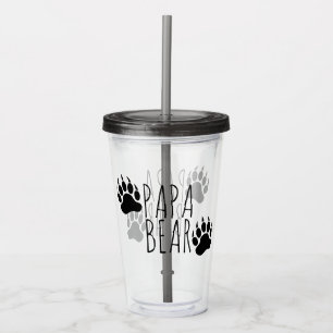 Verre En Acrylique Ours Pride papa ours ours ours Paw