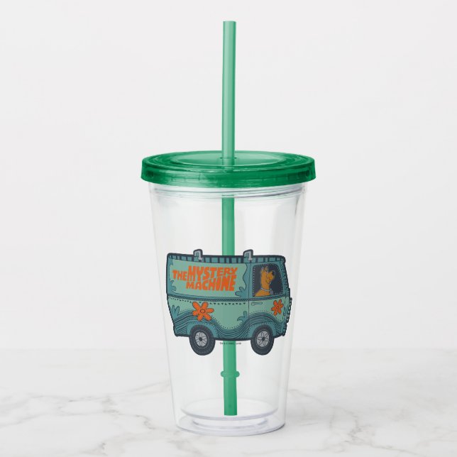 Verre En Acrylique Paisely Scooby-Doo Driving Mystery Machine (Devant)