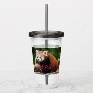 Verre En Acrylique Panda Rouge Firefox