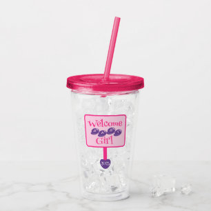 Verre En Acrylique Panneau Douche bébé rose mignonne et pourpre