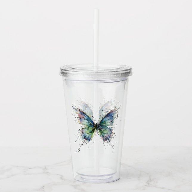 Verre En Acrylique Papillon (Devant)