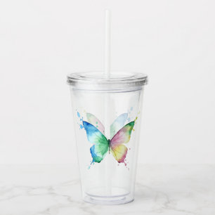 Verre En Acrylique Papillon